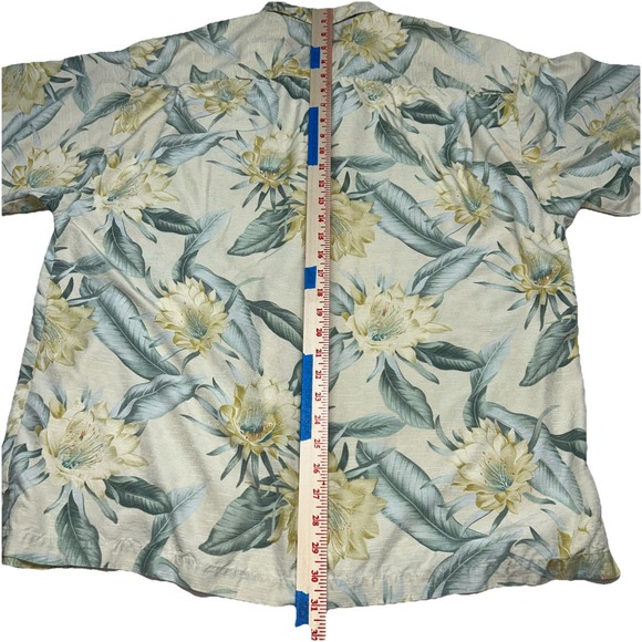 Tammy Bahama Men's 100% Silk Button Up Short Sleeve, Flower Leafy Pattern, XL‎ - Picture 6 of 9